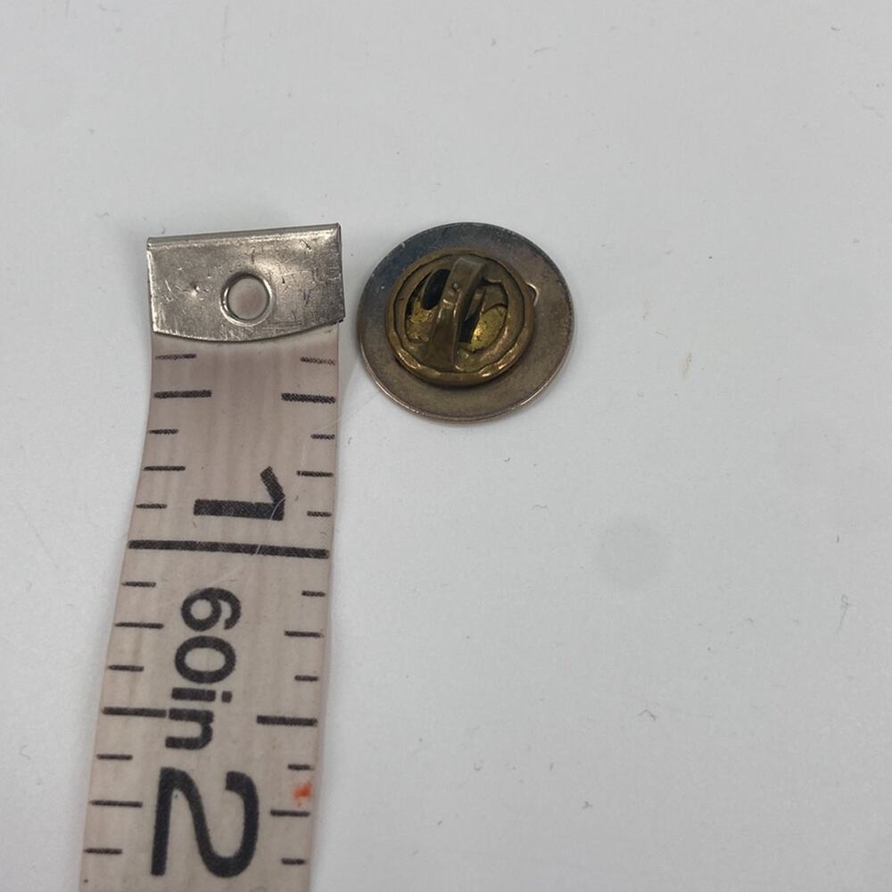 Silver tone smile face vintage pin - Picture 3 of 3